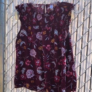Sleeveless floral blouse